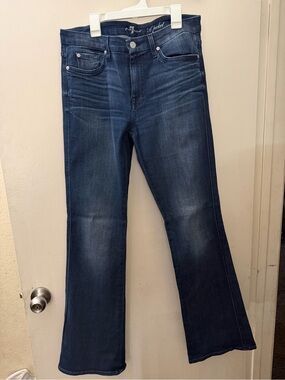 7 For All Mankind A Pocket Bootcut Jeans Women’s Size 32 Dark Wash Stretch Denim